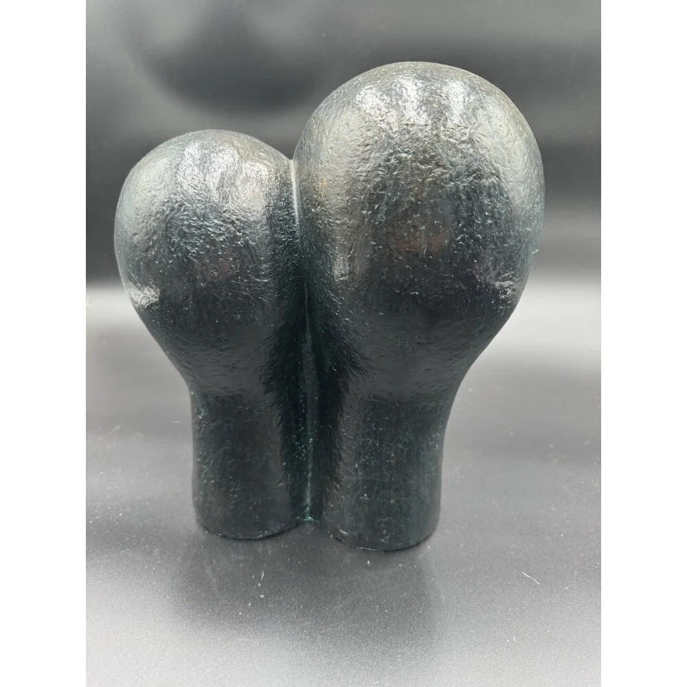 Gaubert Poly Resin Couple Head Sculpture